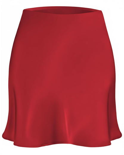 Women's Satin Mini Skirt Leopard Print High Waist Silk Short Skirts