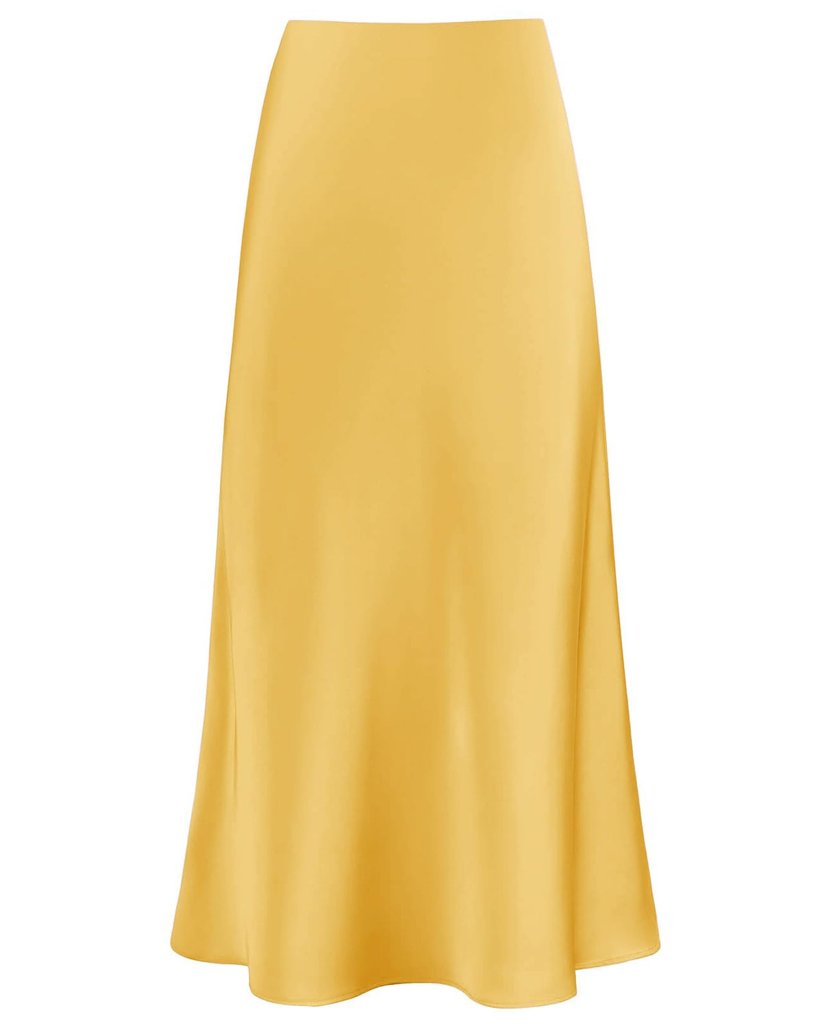Outoshe Women's Satin High Waisted Maxi Skirts A Line Silk Long Skirt