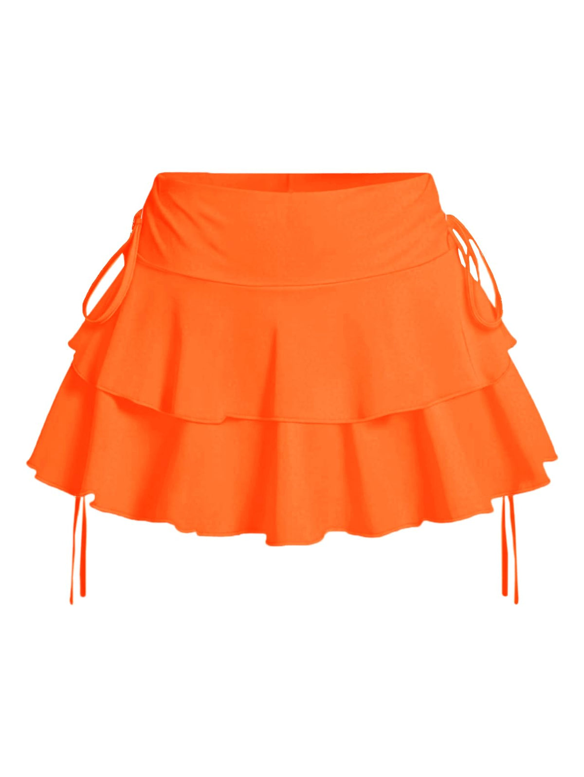 Women's Y2k Mini Ruffle Skirts with Shorts Cute Coquette Skort