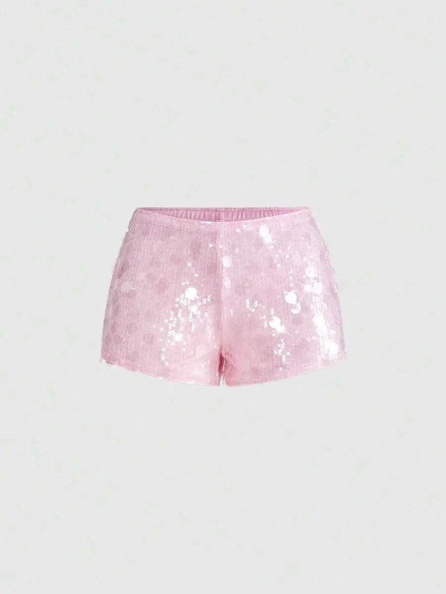 LUNA Grunge Punk Women's Sexy Super Short Glitter Sequin Mini Skirt, Suitable For Summer Beach, Graduation, Easter, Concert, Nashville Vacation, Prom, Street Punk Style