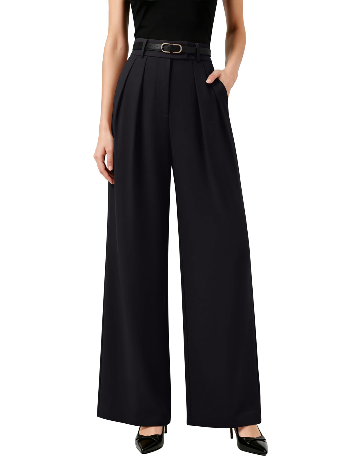 NIMIN Womens Wide Leg Work Dress Pants Business Casual Trousers