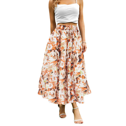 Abaadlw Maxi Skirts for Women with Pockets Long Midi Length