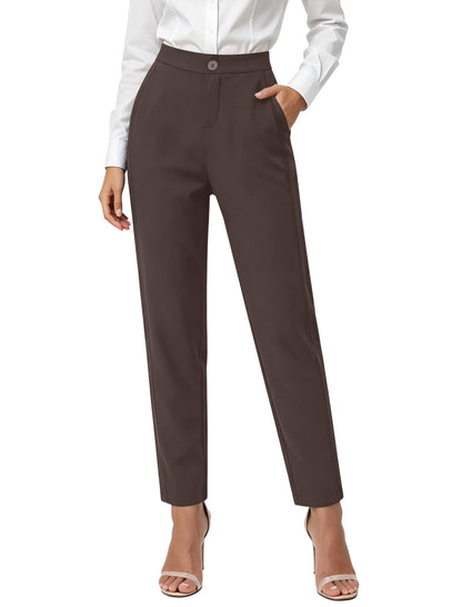 JEKAOYI Women's Stretchy Yoga Dress Pants Straight Leg Work Office Slacks