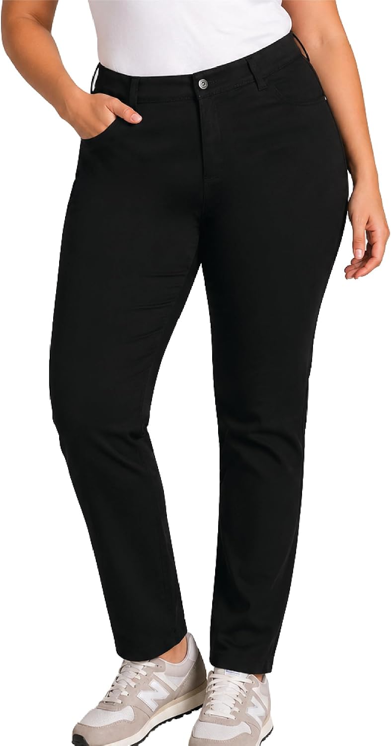 Dickies Womens Plus Size Skinny Twill Pants Mid-Rise Non-Stretch Runs Small