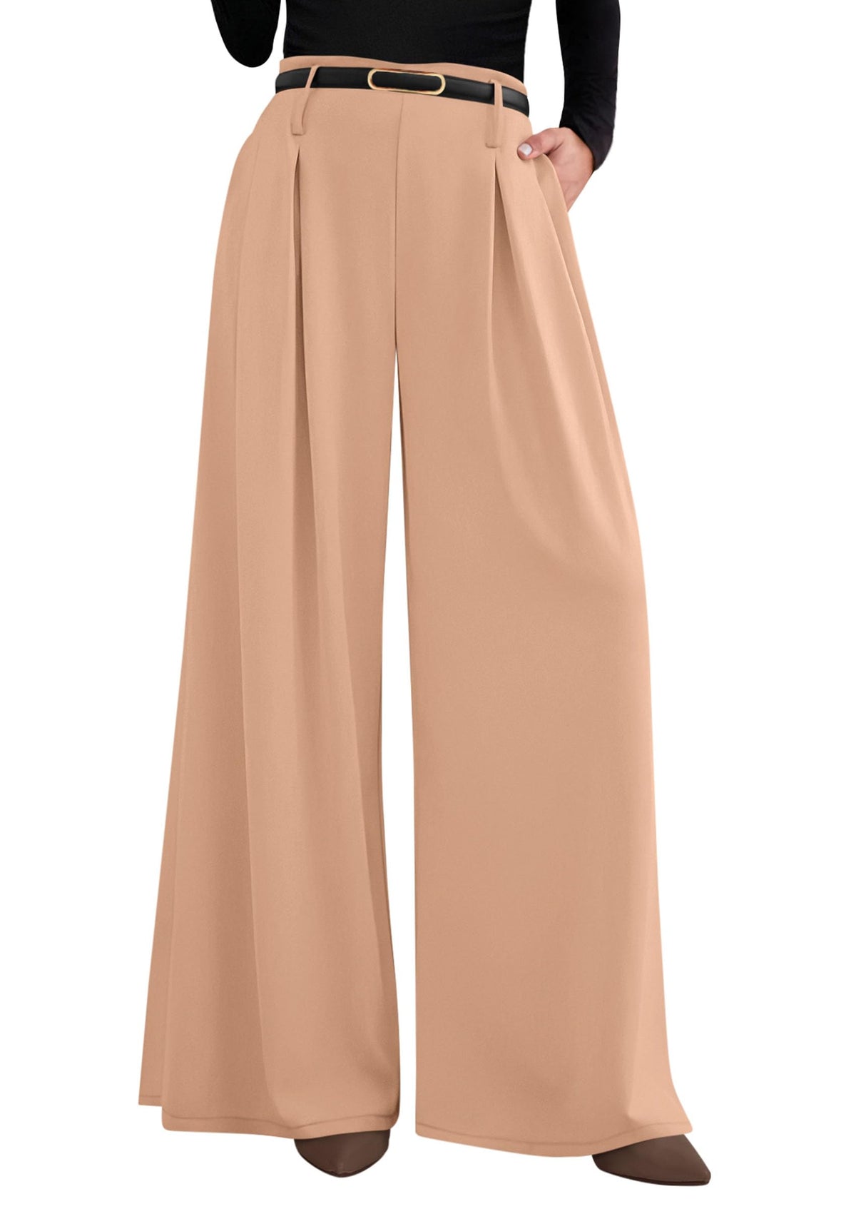 PRETTYGARDEN Womens Wide Leg Dress Pants Flowy Trousers