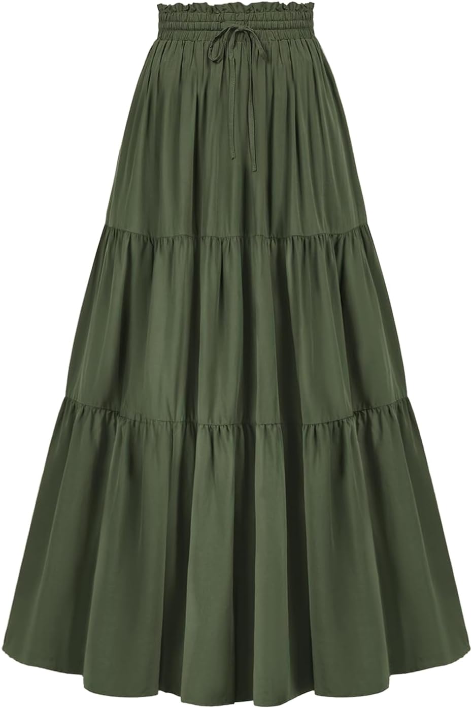 L'VOW Women's Tiered Maxi Flowy Skirt Renaissance Pirate Long Skirt