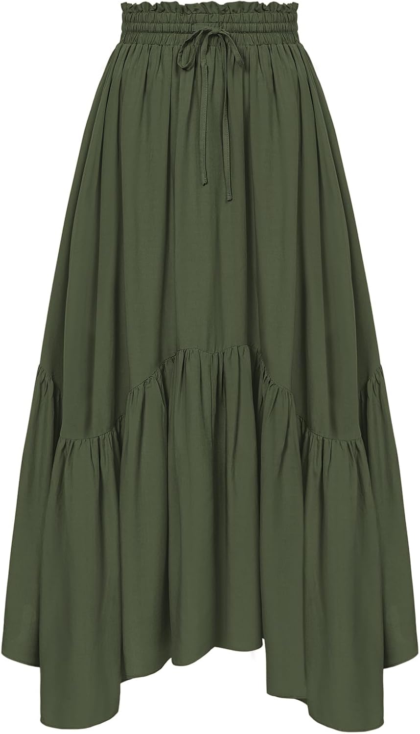 Scarlet Darkness Maxi Skirts for Women Flowy Boho Renaissance Skirt
