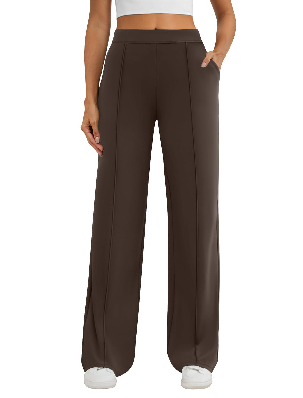DLOODA Womens Dress Work Pants Stretchy Business Casual Wide Leg Pants