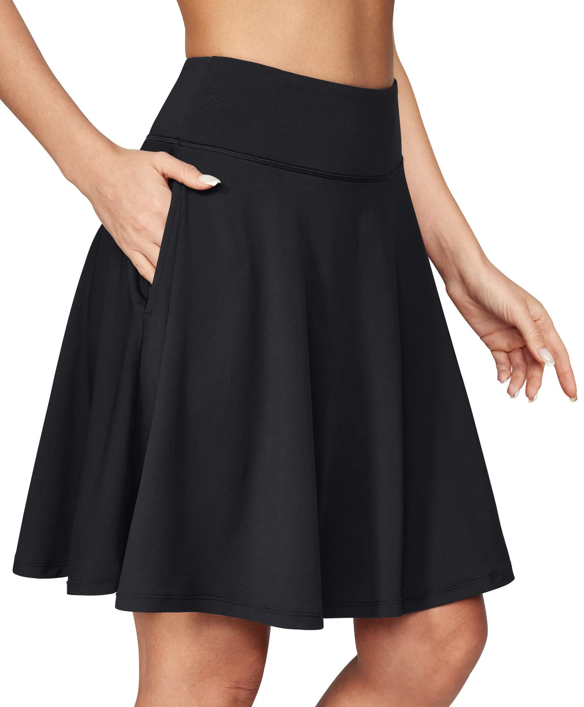 20'' Knee Length Skorts for Women with Pockets Skirt with Shorts Underneath