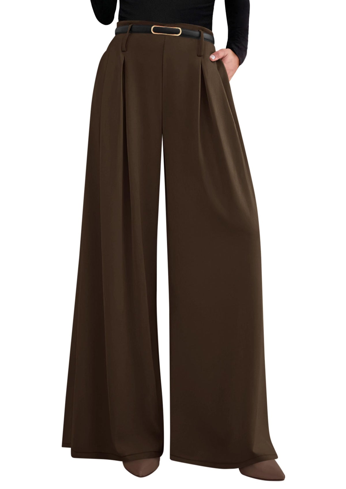 PRETTYGARDEN Womens Wide Leg Dress Pants Flowy Trousers