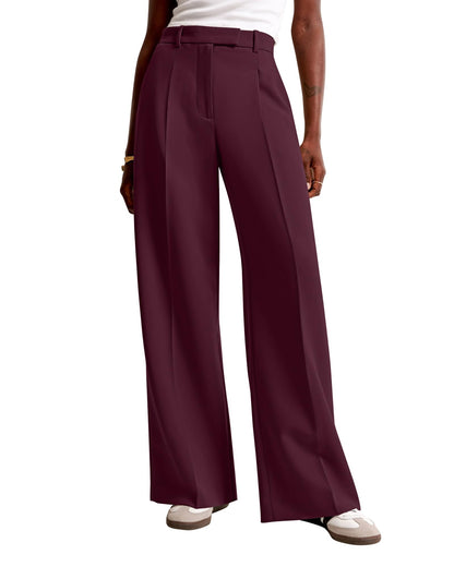 NIMIN Women Wide Leg Work Pants High Waisted Dress Trousers with Pockets