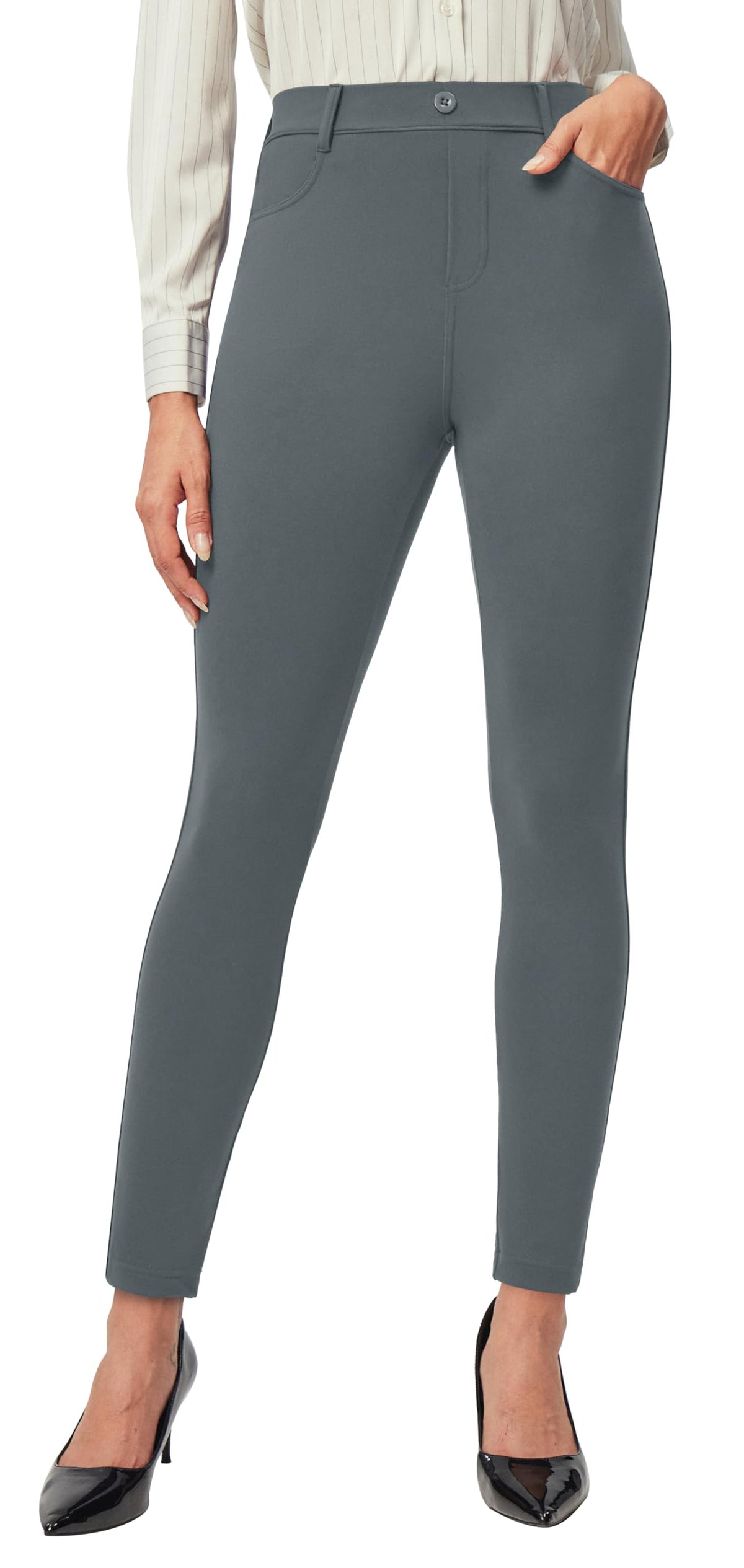 Dress Pants Women Stretch Work Pants Business Casual Outfits with 2 Pockets