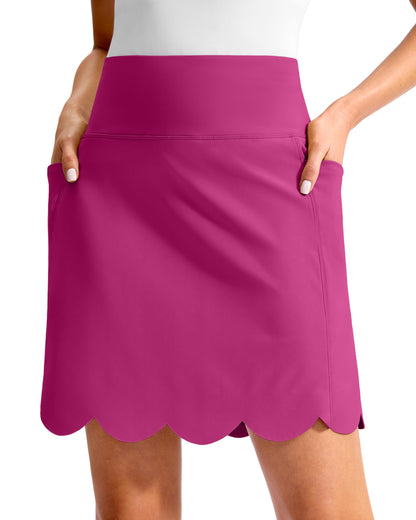 Viodia 18" Skorts for Woman with Scalloped Hem