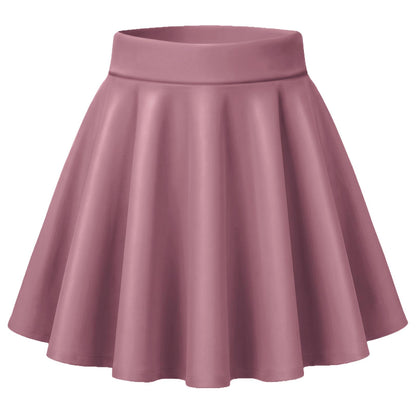 Zeagoo Women's Skirt Basic Mini Skater Skirt 2026 Summer Skirts Stretchable High Waist A-Line Party Club Skirts