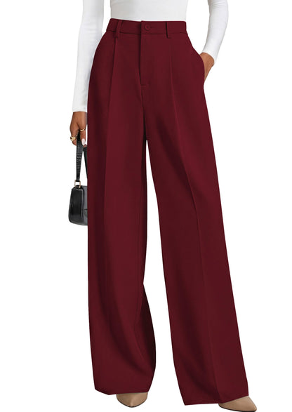 PRETTYGARDEN Women's Flowy Wide Leg Dress Pants
