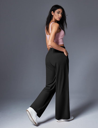 Wide Leg Dress Pants for Women Pull on Work Pants Business Casual Outfits