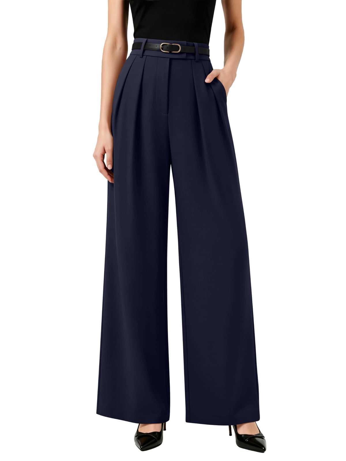 NIMIN Womens Wide Leg Work Dress Pants Business Casual Trousers
