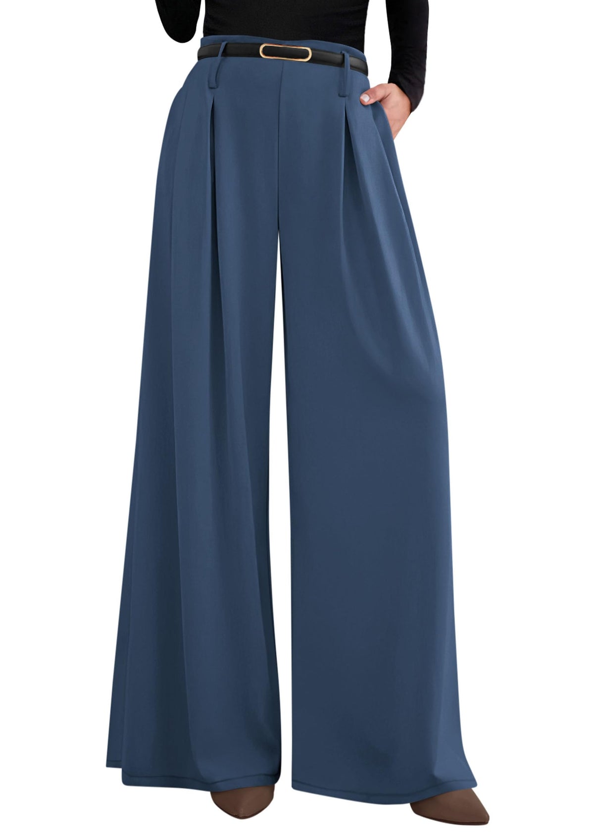 PRETTYGARDEN Womens Wide Leg Dress Pants Flowy Trousers