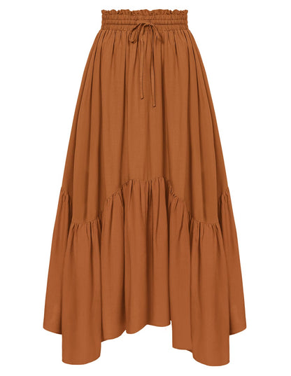 Scarlet Darkness Maxi Skirts for Women Flowy Boho Renaissance Skirt