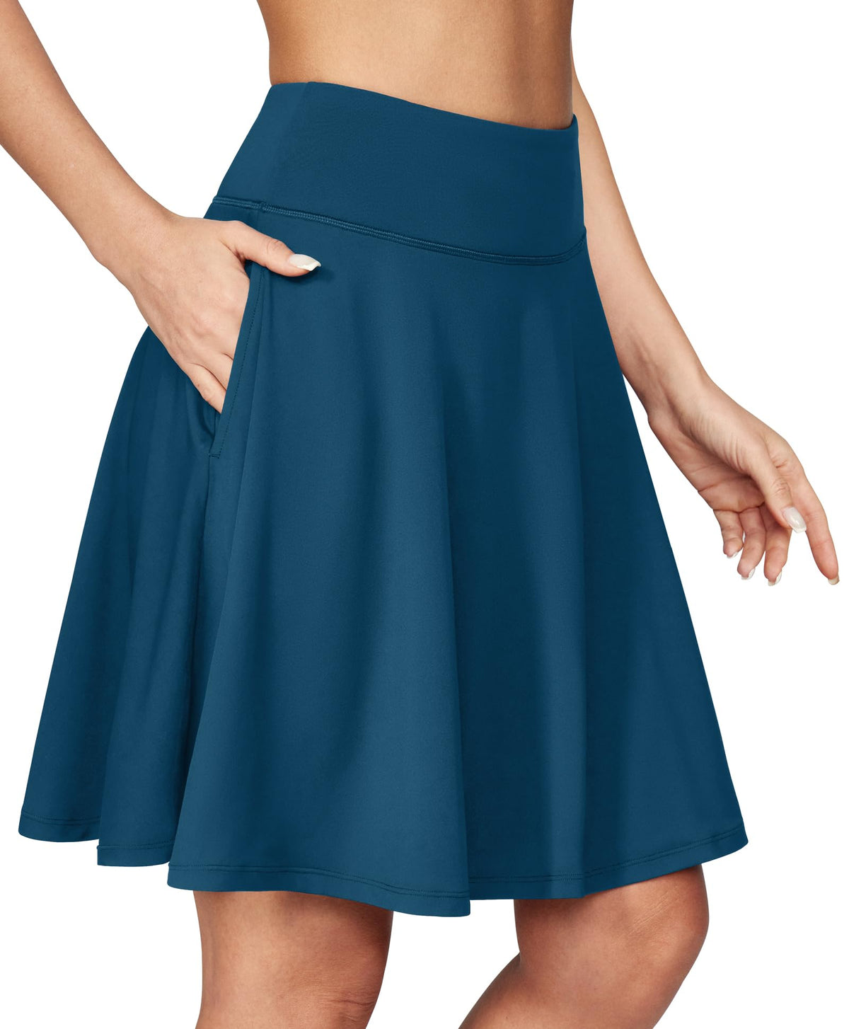 20'' Knee Length Skorts for Women with Pockets Skirt with Shorts Underneath
