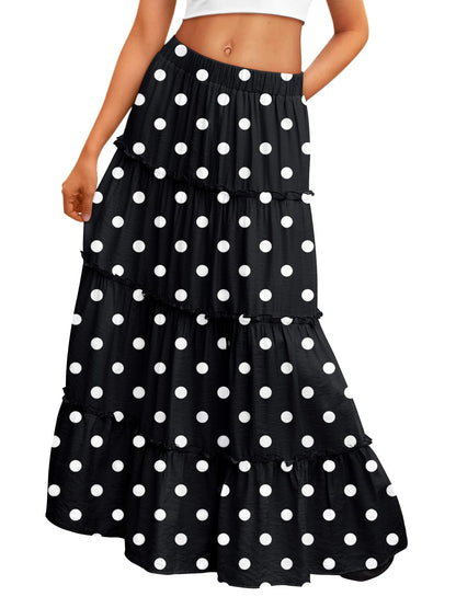 Trendy Queen Maxi Skirts for Women Boho Skirt with Pockets Summer Outfits