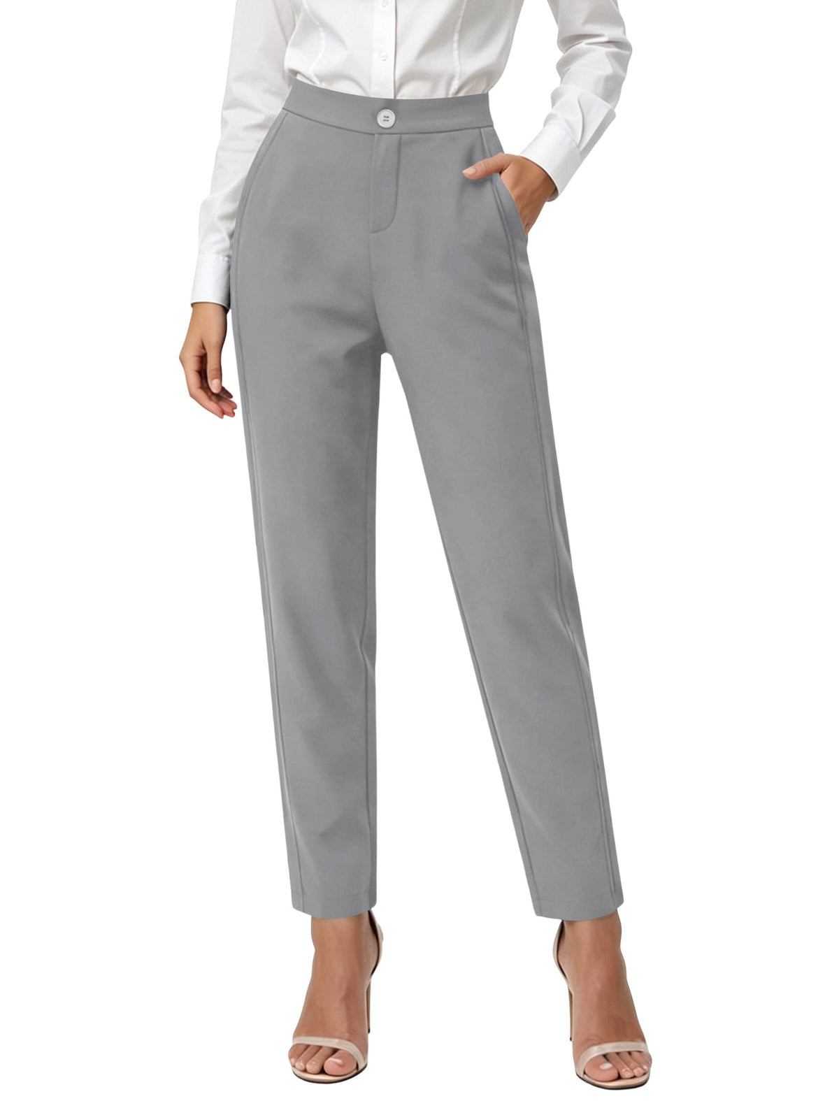 JEKAOYI Women's Stretchy Yoga Dress Pants Straight Leg Work Office Slacks
