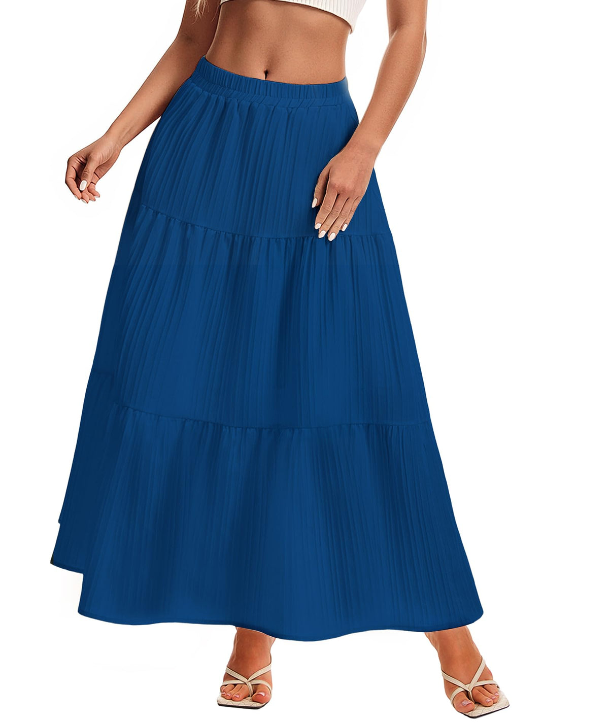 Womens Maxi Skirt Boho A Line Long Flowy Skirts Trendy 2026 Dress