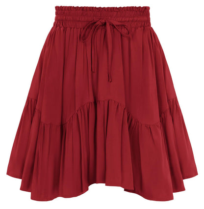 Scarlet Darkness Women Renaissance Pirate Flowy Mini Skirts with Shorts