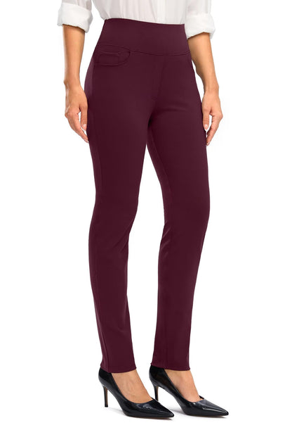 Rammus Womens Stretch Dress Pants for Work with 5 Pockets