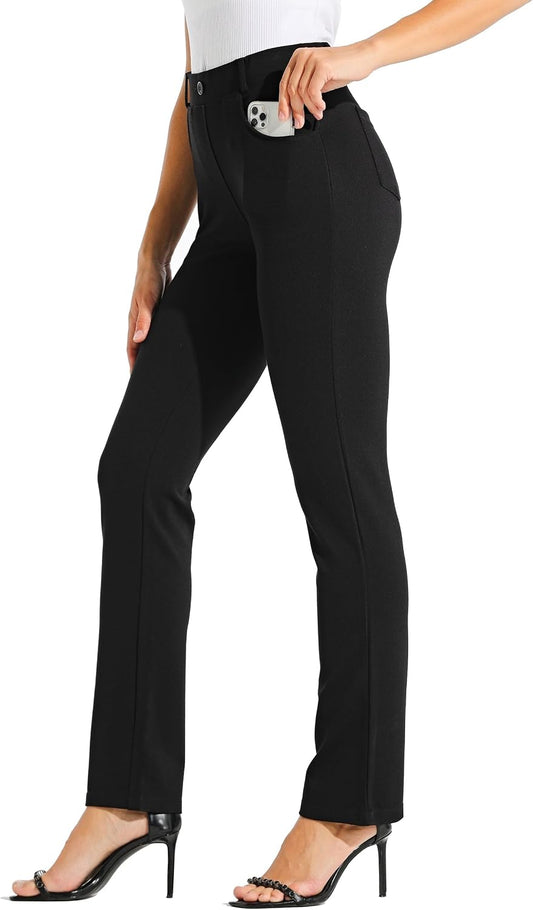 Willit Women's Yoga Dress Pants Straight Leg 28"/29"/30"/31"/33"