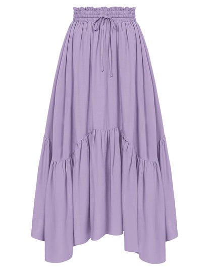 Scarlet Darkness Maxi Skirts for Women Flowy Boho Renaissance Skirt