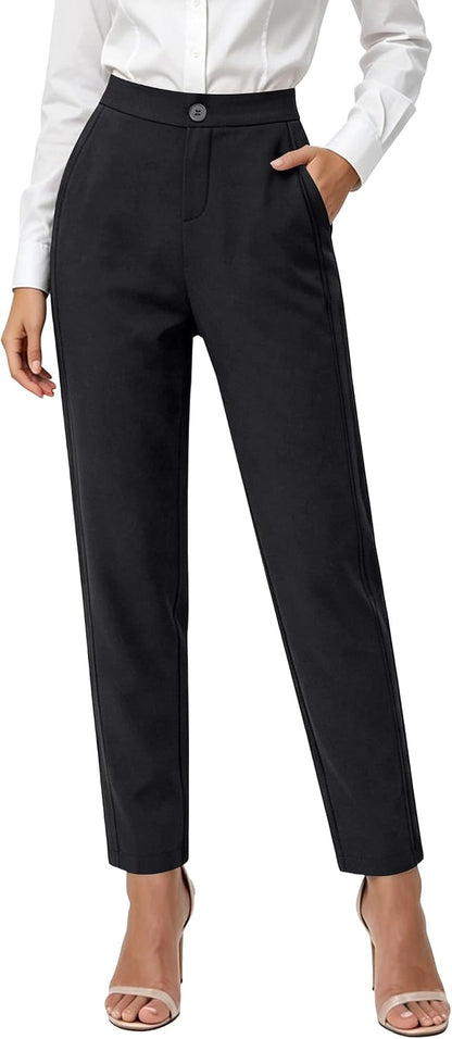 JEKAOYI Women's Stretchy Yoga Dress Pants Straight Leg Work Office Slacks