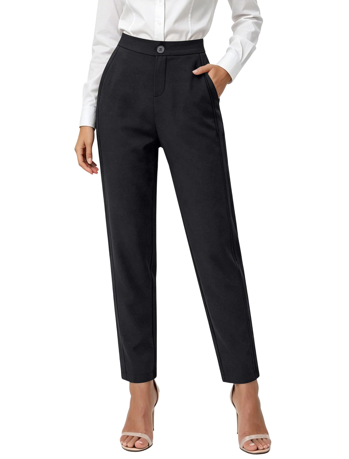 JEKAOYI Women's Stretchy Yoga Dress Pants Straight Leg Work Office Slacks