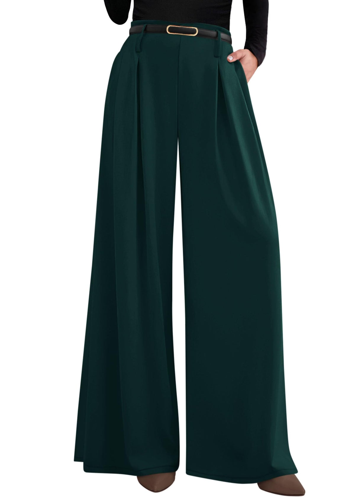 PRETTYGARDEN Womens Wide Leg Dress Pants Flowy Trousers