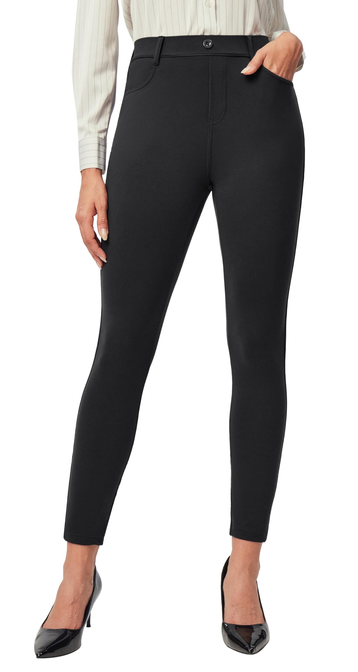 Dress Pants Women Stretch Work Pants Business Casual Outfits with 2 Pockets