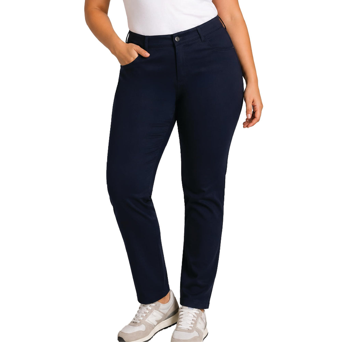 Dickies Womens Plus Size Skinny Twill Pants Mid-Rise Non-Stretch Runs Small
