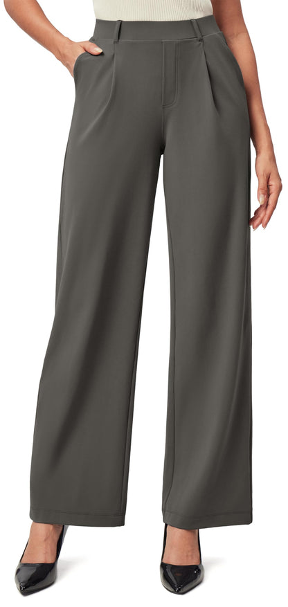 IUGA Dress Pants Women Stretchy Wide Leg Work Pants Business Casual Outfits