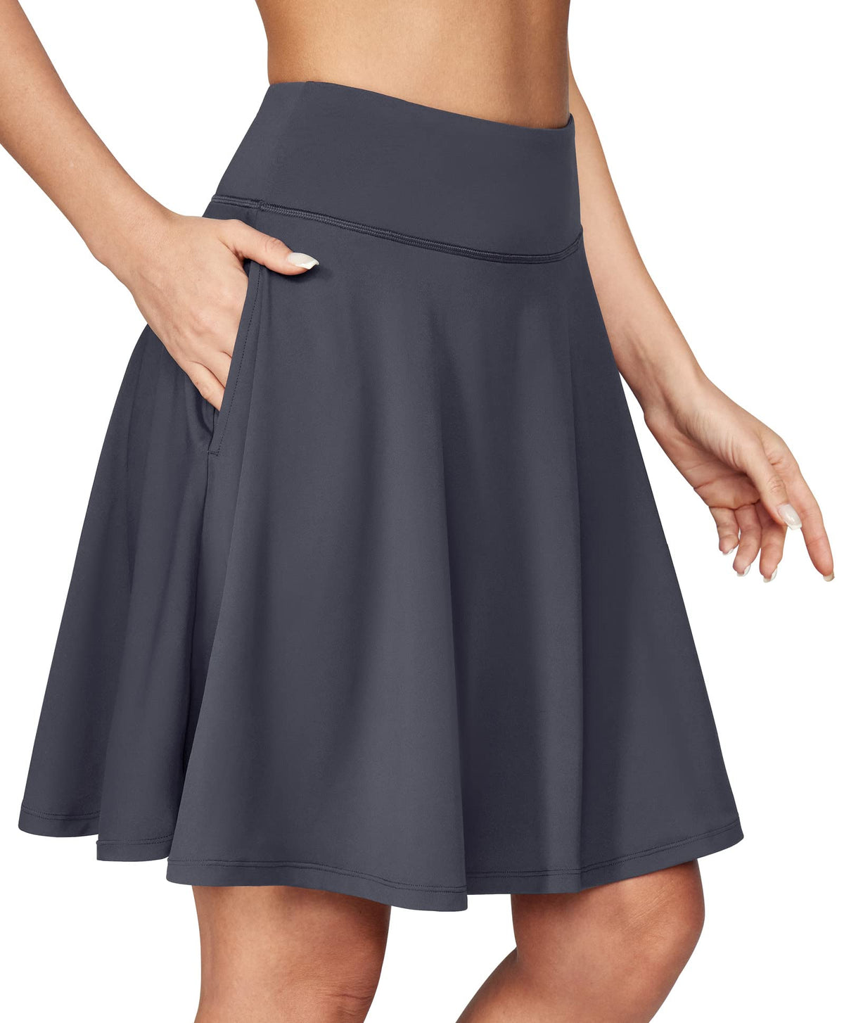 20'' Knee Length Skorts for Women with Pockets Skirt with Shorts Underneath