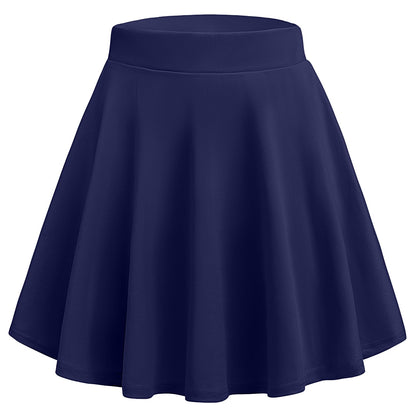 Zeagoo Women's Skirt Basic Mini Skater Skirt 2026 Summer Skirts Stretchable High Waist A-Line Party Club Skirts