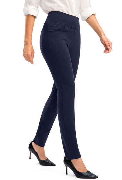 Rammus Womens Stretch Dress Pants for Work with 5 Pockets