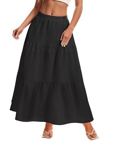 Womens Maxi Skirt Boho A Line Long Flowy Skirts Trendy 2026 Dress