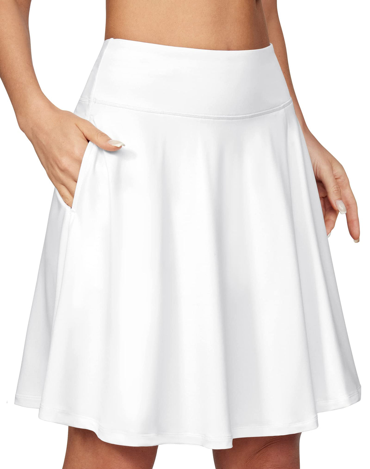 20'' Knee Length Skorts for Women with Pockets Skirt with Shorts Underneath