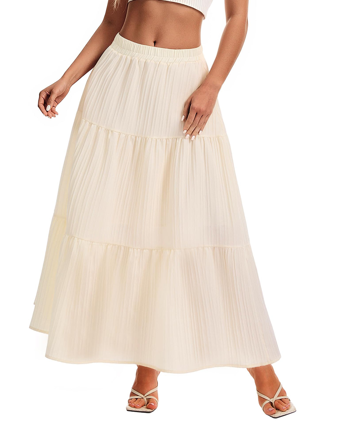 Womens Maxi Skirt Boho A Line Long Flowy Skirts Trendy 2026 Dress