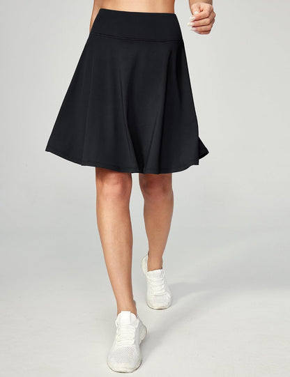 20'' Knee Length Skorts for Women with Pockets Skirt with Shorts Underneath