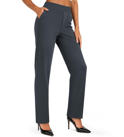 DLOODA Womens Work Pants Straight Leg Dress Pants with Pockets