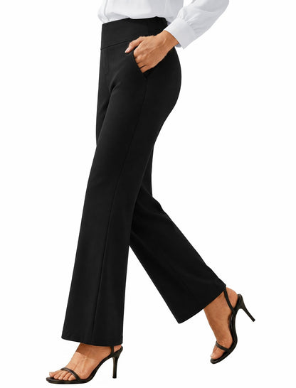 Womens Dress Pants Wide Leg Stretchy Work Slacks
