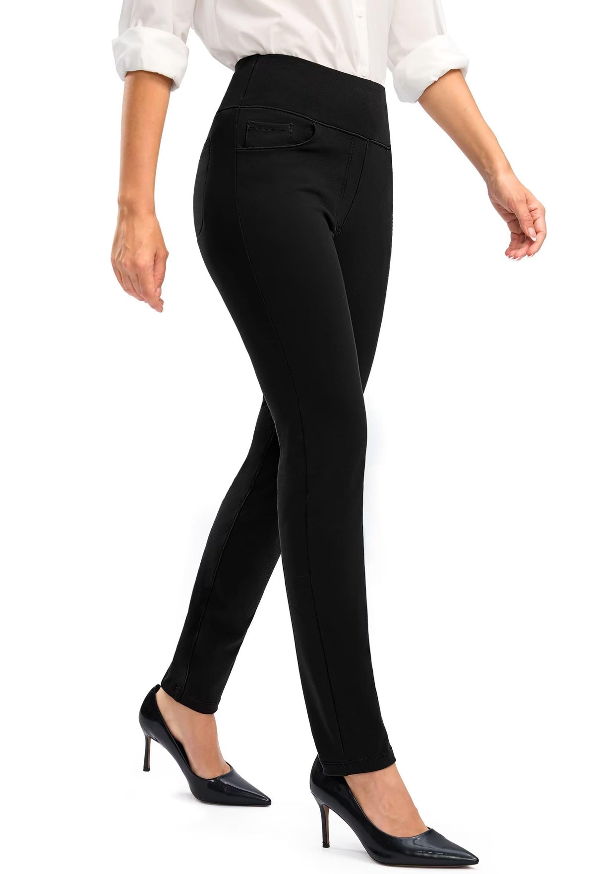 Rammus Womens Stretch Dress Pants for Work with 5 Pockets