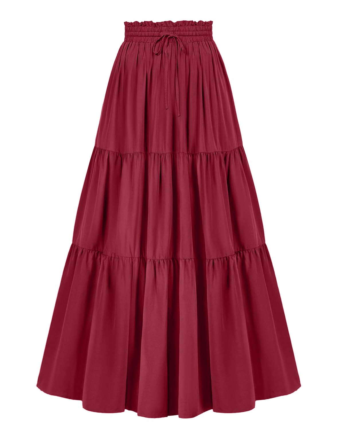 L'VOW Women's Tiered Maxi Flowy Skirt Renaissance Pirate Long Skirt
