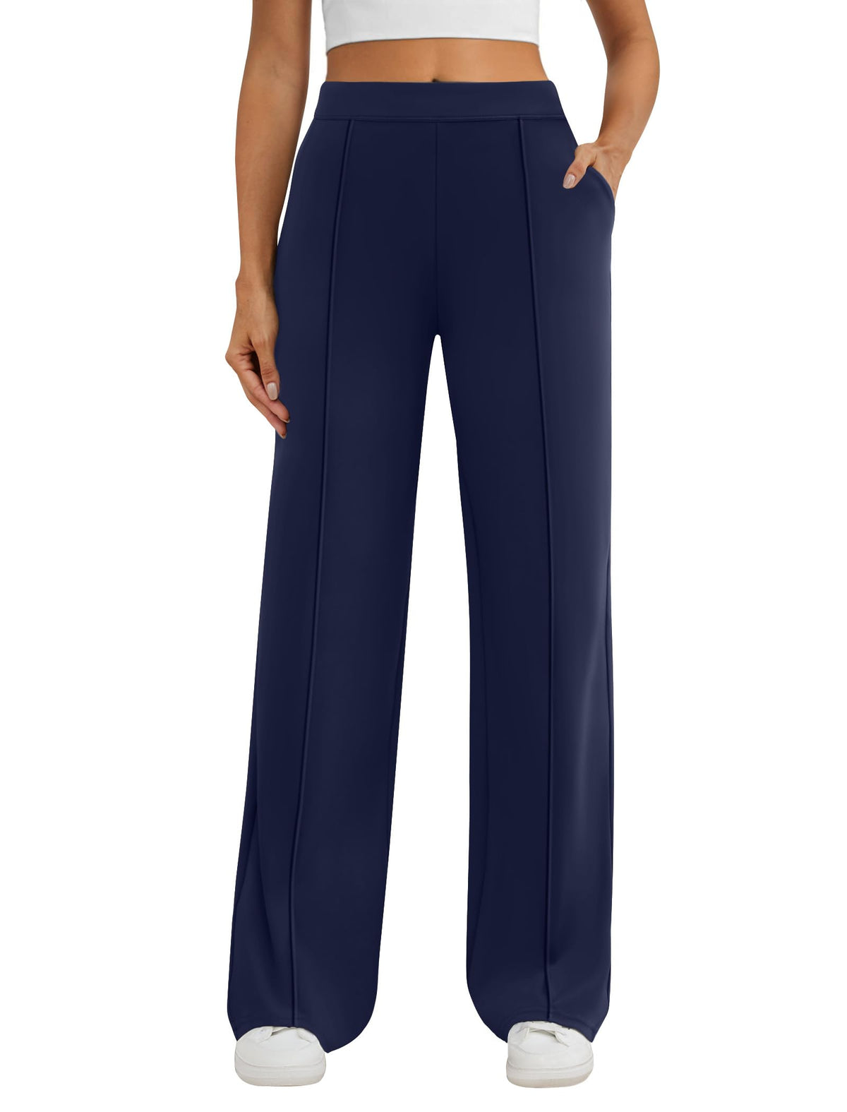 DLOODA Womens Dress Work Pants Stretchy Business Casual Wide Leg Pants
