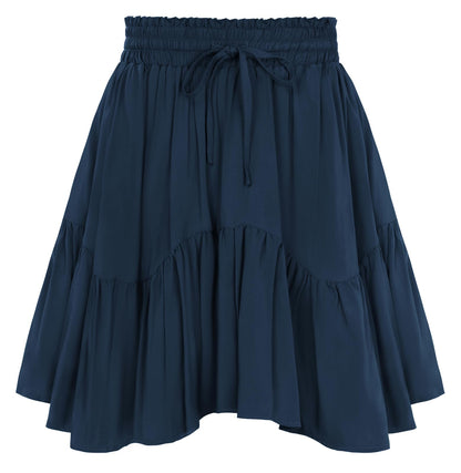 Scarlet Darkness Women Renaissance Pirate Flowy Mini Skirts with Shorts